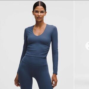 NWT lululemon All It Takes Ribbed Nulu V-Neck along-Sleeve Shirt B-D Cups